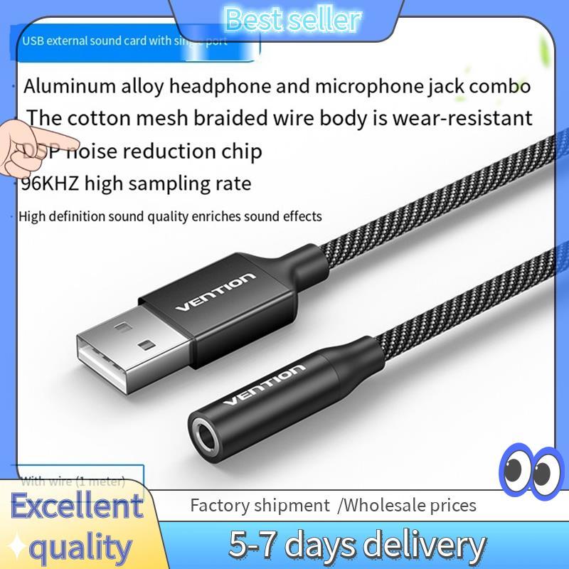 Adaptador De Áudio Externo De Placa De Som Fêmea USB Para 3.5 Mm Com Porta De Fone De Ouvido De Microfone Laptop Alto-Fa