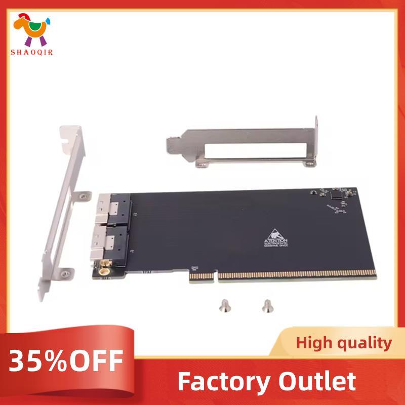 PCIE X16 Para 2 Portas SFF-8654 8i X8 Placa Adaptadora EGPU Gráfica Externa Adaptador De