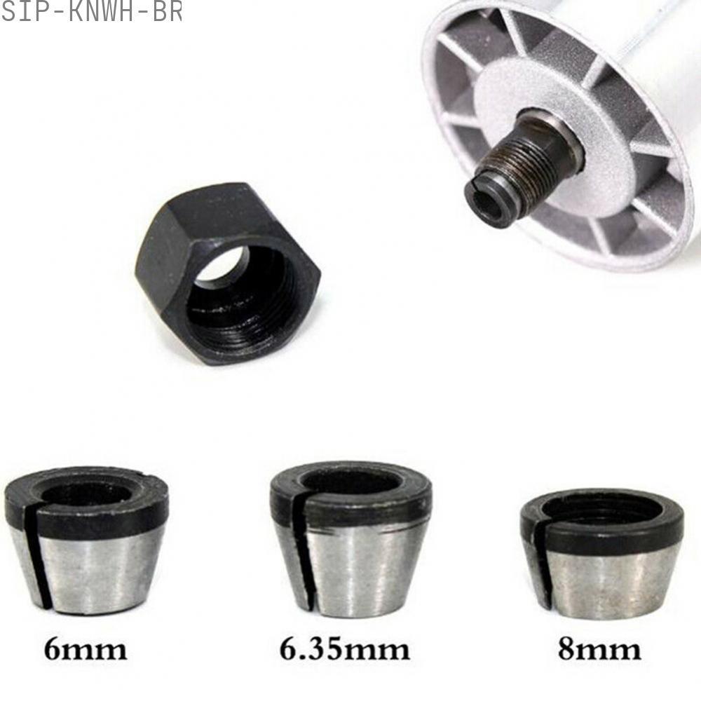[SIP-KNWH-BR]Collet Chuck Adapter With Nut Hot Sale Use Useful 8mm/6.35mm/6mm Chuck Size-New In 11-