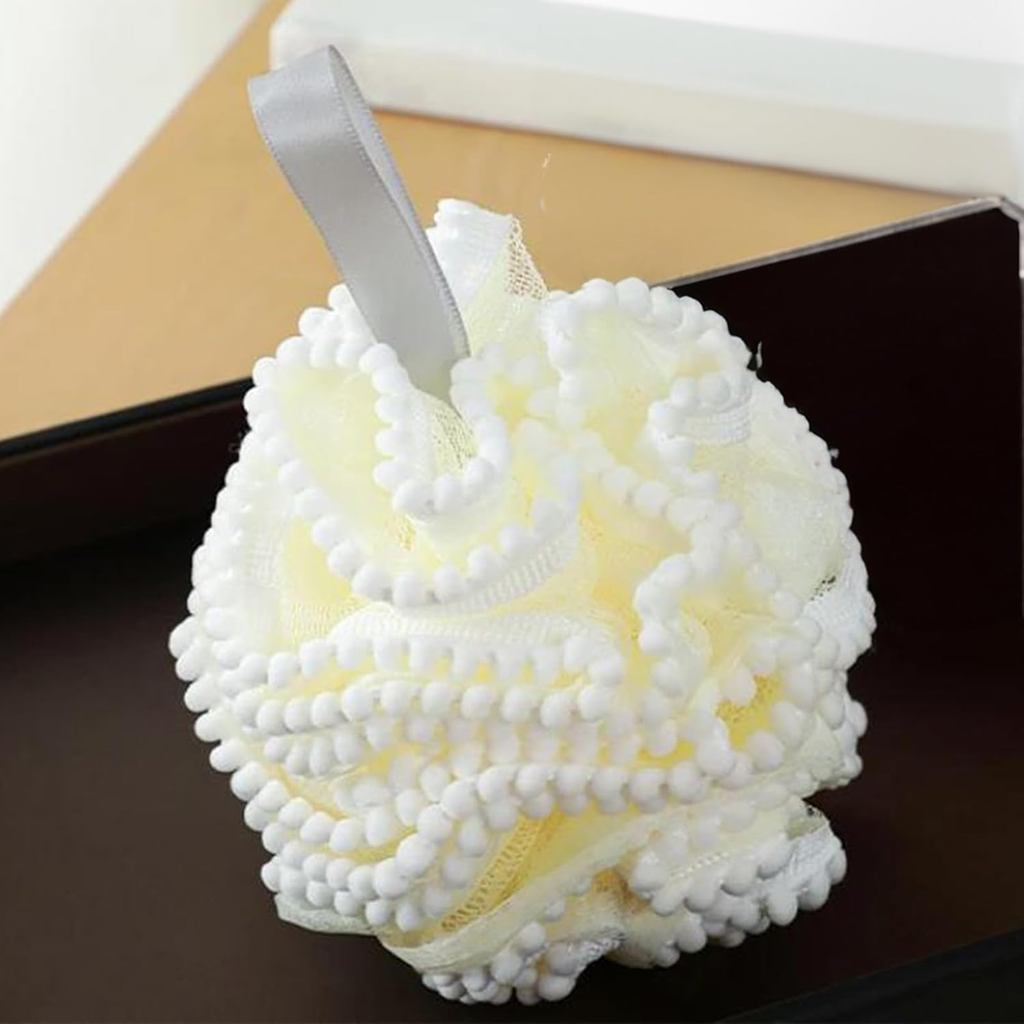 Large Size Bath Sponge Dual-Use Shower Ball Ultra-Soft Lathering and Exfoliating Loofah for Daily Skincare Bathroom Acce