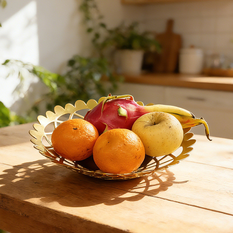 Moderno simples prato de frutas comercial doméstico oco pote de frutas mesa de café frutas secas lanche placa pétala pla