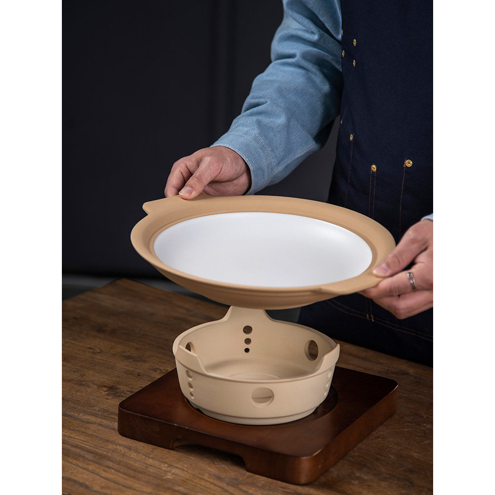 Jingdezhen comercial Retro não revestido pode abrir chama resistente a altas temperaturas queima seca não pode quebrar c
