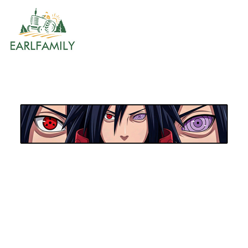 EARLFAMILY Jujutsu Kaisen Naruto Eyes Slap Adesivo De Carro Oclusão Humorística Scratch Campervan Capacete Espelho Retro