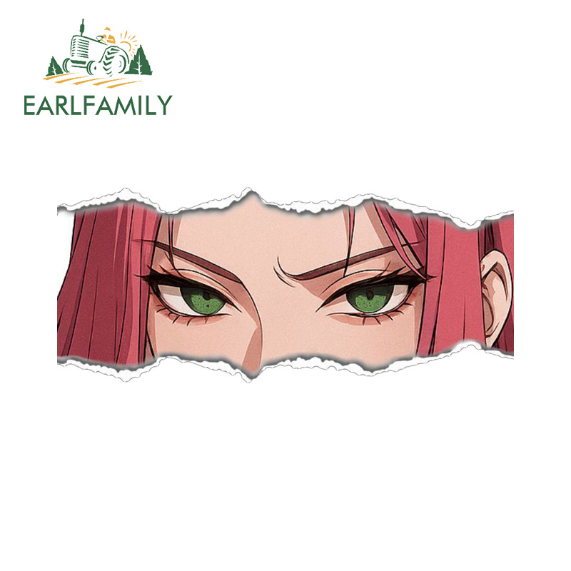 EARLFAMILY Naruto Haruno Sakura Eyes Slap Adesivo De Carro Divertido Campervan Trolley Capacete Janelas À Prova D'água J