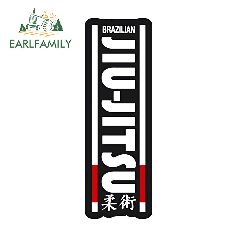 EARLFAMILY 13 Cm Jiu Jitsu Word Slap Adesivos De Carro Para Motocicleta Frasco De Armazenamento À Prova D'água Decalques