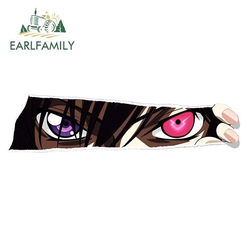 EARLFAMILY 13cm x 3.6cm Lelouch Eyes Slap Adesivo De Carro Motocicleta Anime Criativo Pára-Choques Porta Protetor Solar