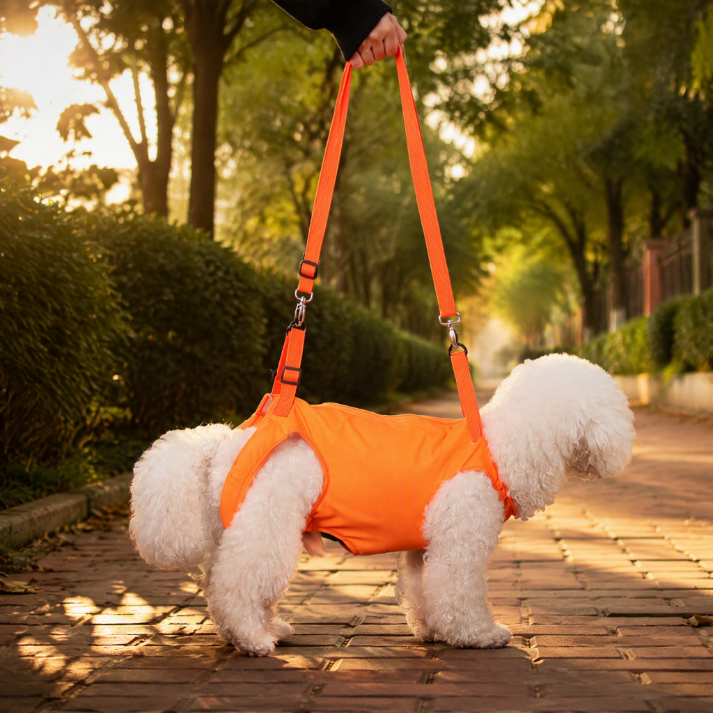 Full Body Dog Lift Harness for Small Dogs Senior Mobility Aid for Stairs Adjustable Padded Sling with Handles – Full-b