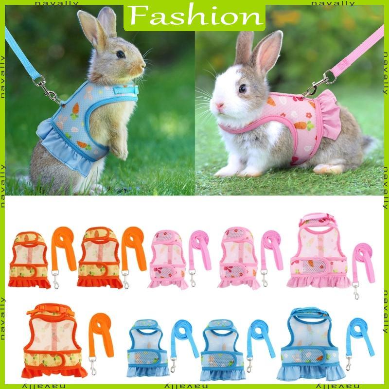 nava Rabbits Harness Soft Cobaias Andando Ajustável Fácil Controle Macio