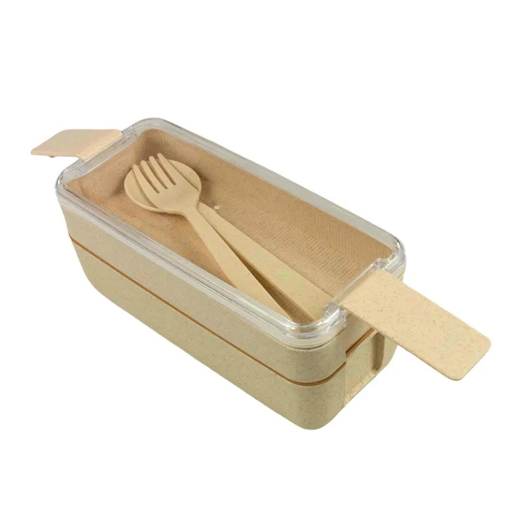 Pote Marmita Bento de Palha de Trigo com Dupla Camada 750ml