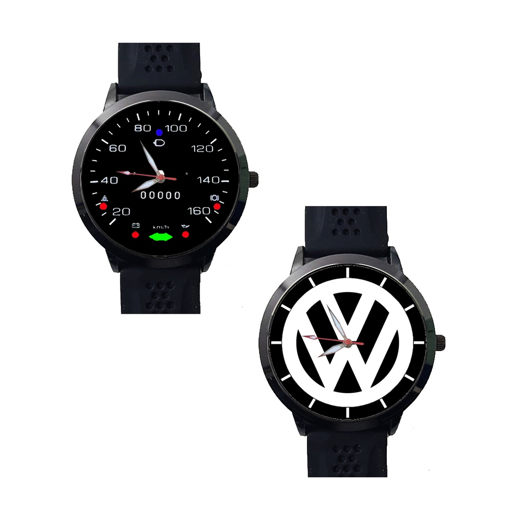 Kit 2 Peças - 2 Relógios Painel Fusca 1600 + Logo Branco