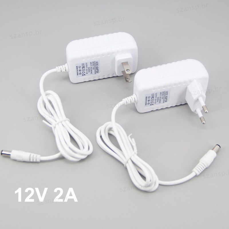 Driver LED Branco AC 100V-240V DC 12V 2A 2000ma Adaptador Fonte Alimentação Transformadores Para Fitas CCTV
