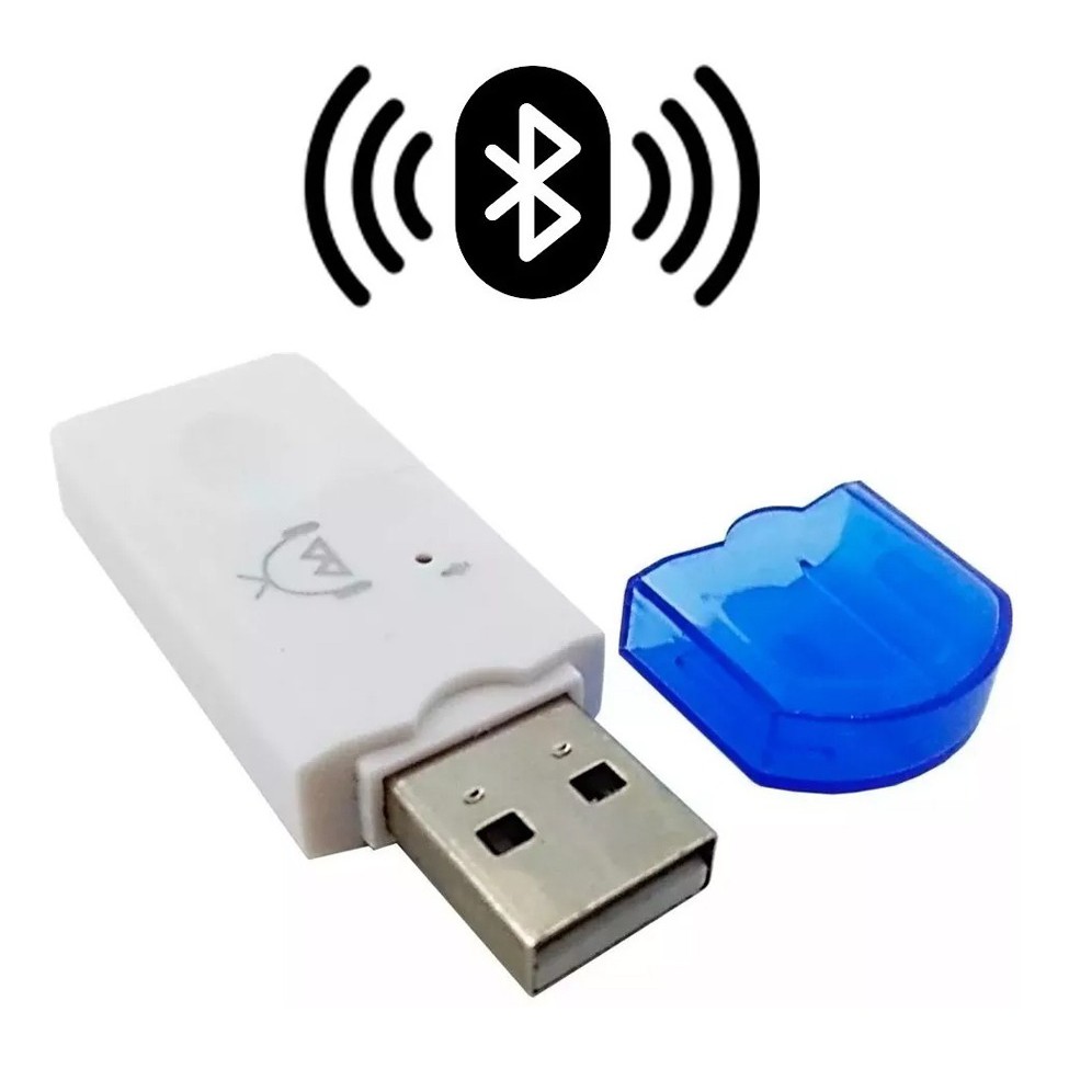 PENDRIVE ADAPTADOR RECEPTOR VIA BLUETOOTH 2.1 ÁUDIO EDR USB = COR BRANCO