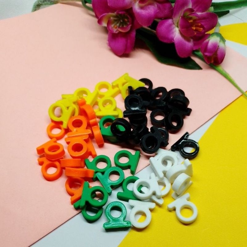 Kit 100 unidades Adaptador de Aplique Branco Para Lápis ou Caneta Encaixe Emborrachado de PVC