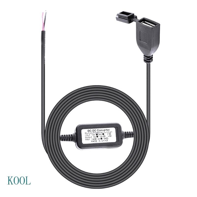 KOOL Adaptador USB Para Motocicleta Tomada Energia 12-24V Capa Carregador Acessórios