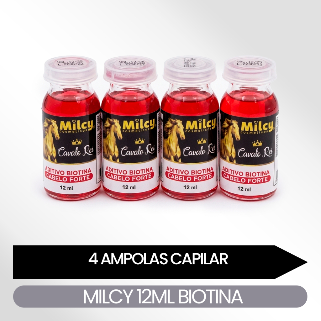 Kit Ampola Capilar Biotina 12ml Fortalecimento Crescimento Anti Queda