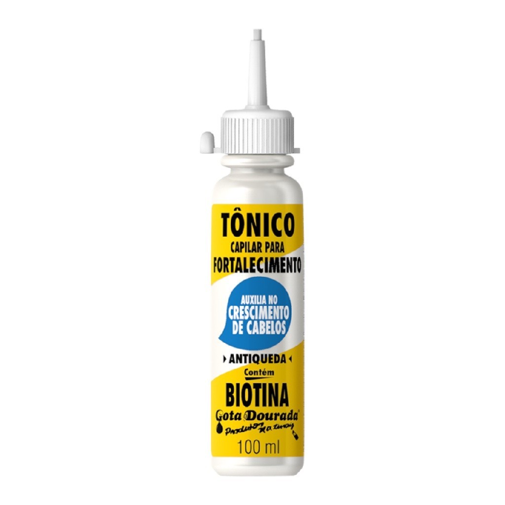Tônico Biotina Gota Dourada para Fortalecimento de Cabelos Antiqueda Controle de Oleosidade 100ml