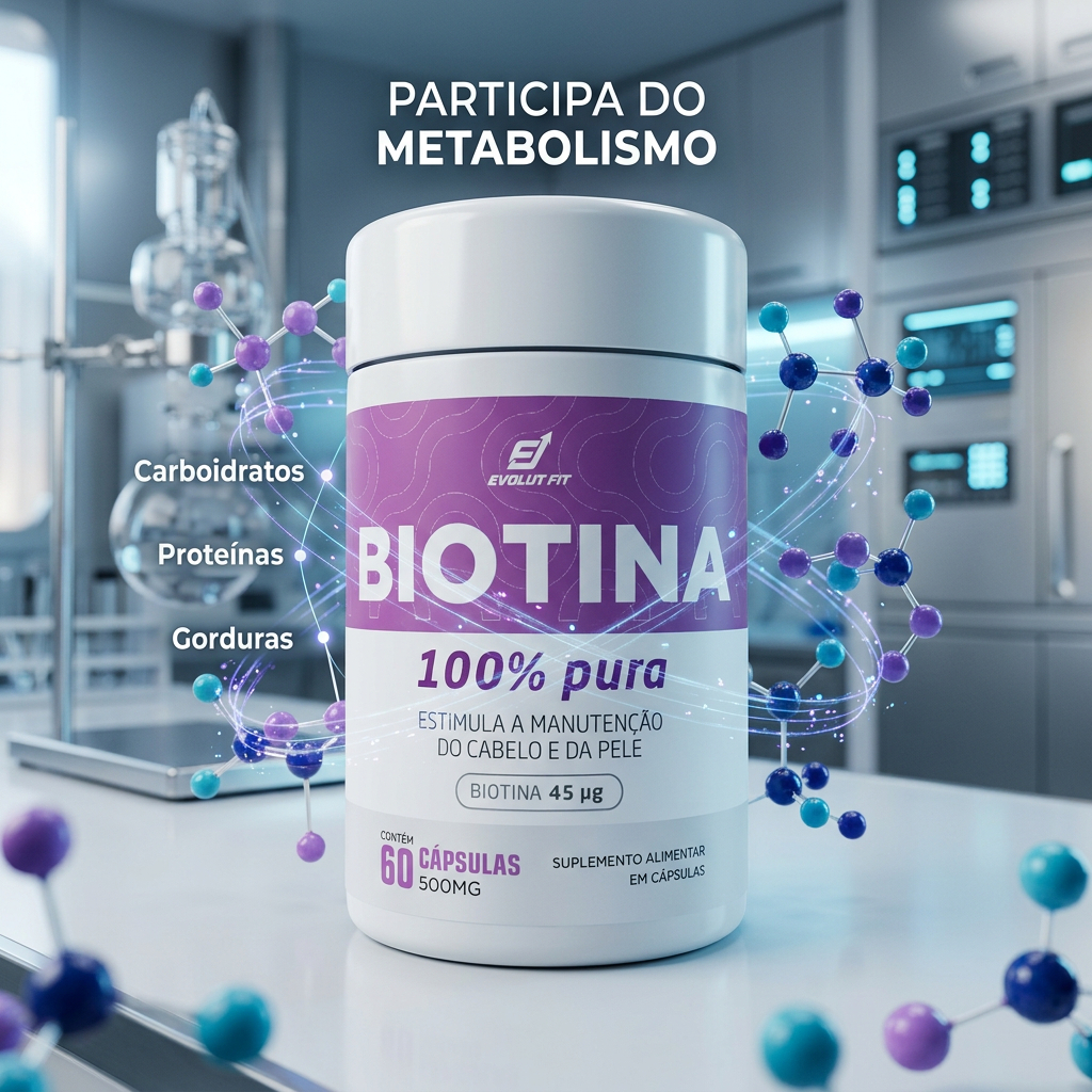 Suplemento Biotina 45mcg Premium - Fortalecimento de Unhas e Antiqueda
