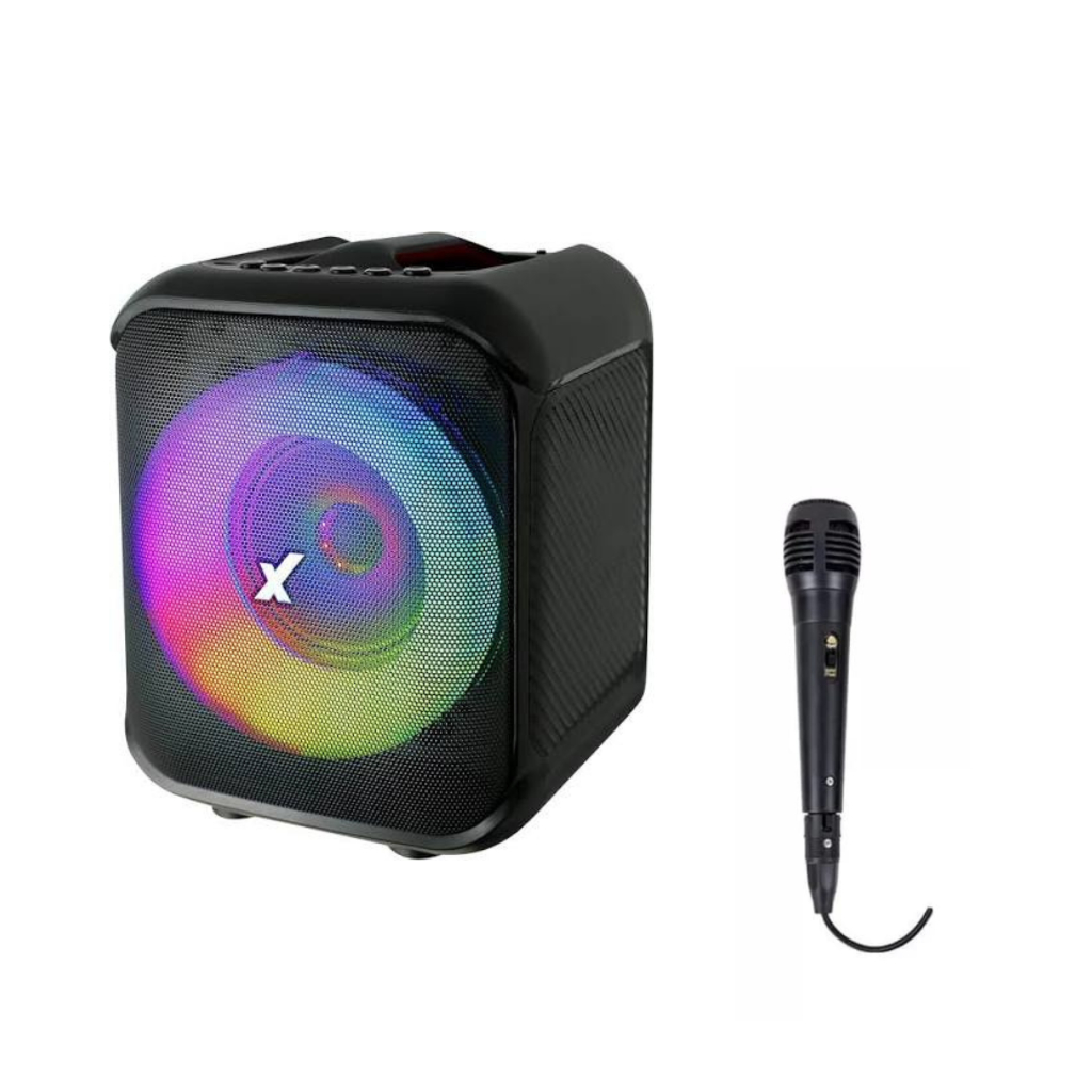 Amvox Caixa de Som Amplificada Karaokê ACA POP 150w Potencia Bluetooth Radio FM C/ Mic C/ Fio Bivolt