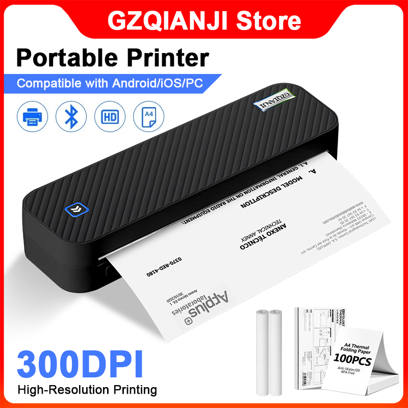 Impressora Térmica Portátil A4 Contínua Sem Fio PDF Webpage Impressoras Térmicas Necessidade De Tinta Ou Toner