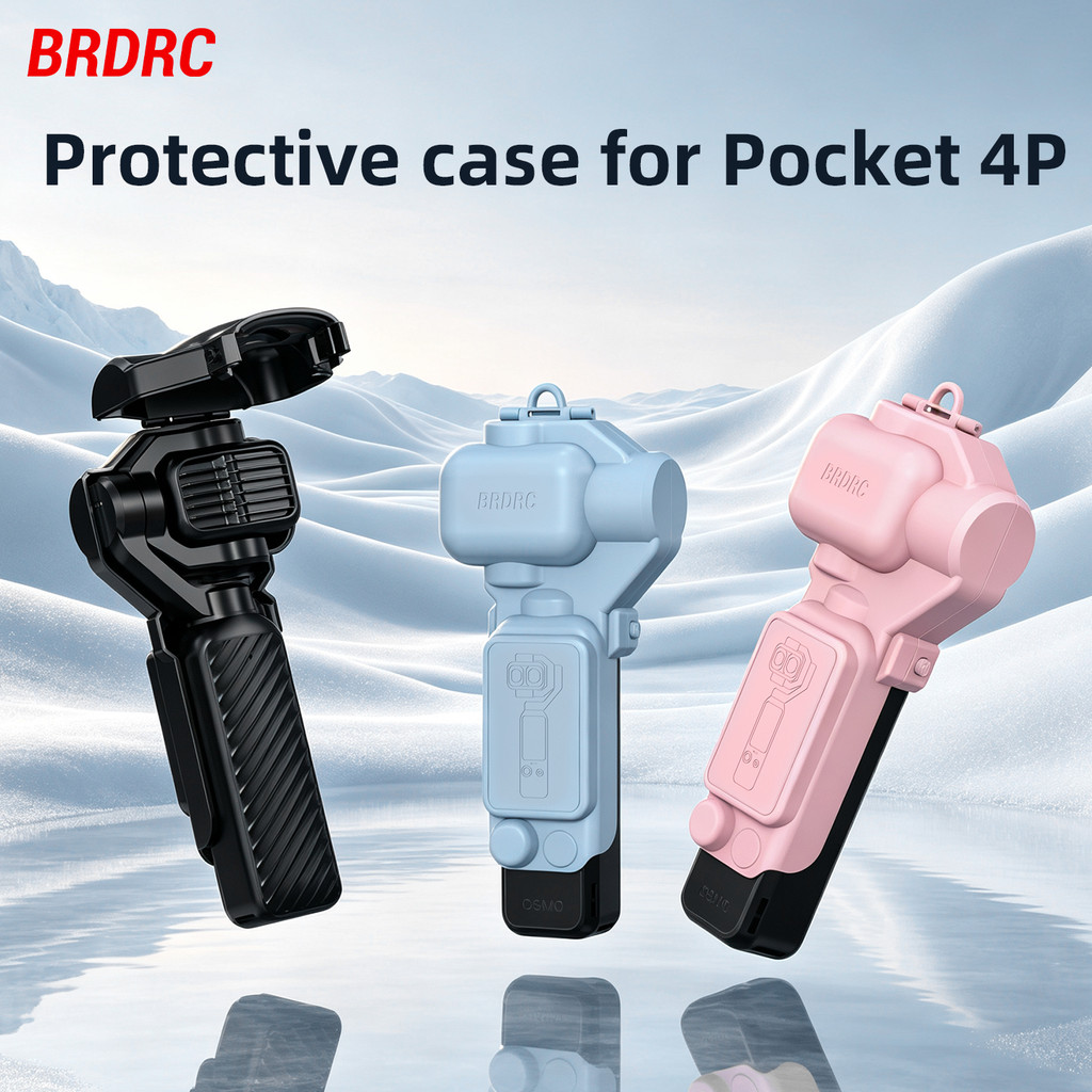 Capa Protetora de Tela BRDRC para Lente DJI Pocket 4P, Capa Anti-Queda, Caixa de Armazenamento, Acessórios de Proteção C
