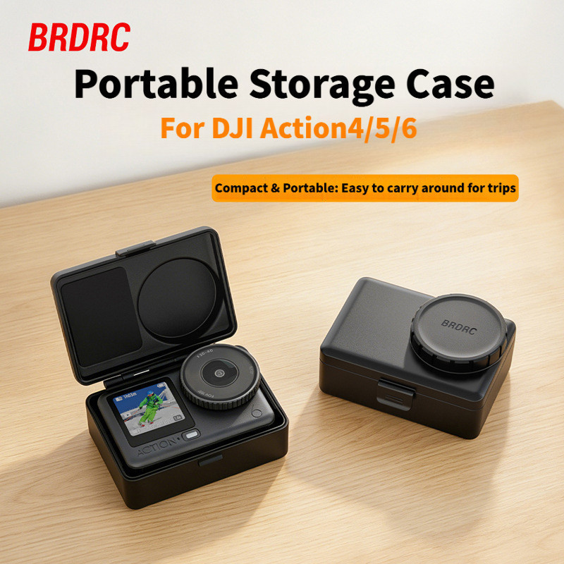 BRDRC Para DJI ACTION 6/4/3/5Pro, estojo de armazenamento, capa protetora, estojo de transporte para câmera esportiva, a