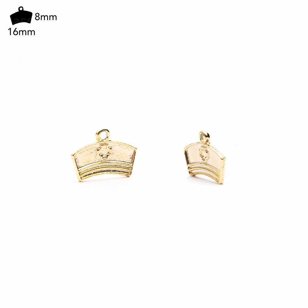 Pingente Profissão 8mm Enfermagem Banhado A Ouro