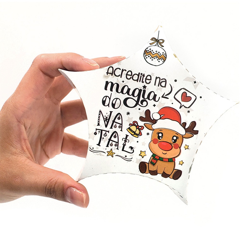 30 Caixa estrela - Especial Natal - Para lembrancinhas, Bijus, Pão de mel, Brownie, Palha Italiana, Bombons.