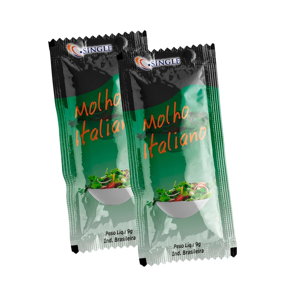 Molho Italiano Sachê 9g - Cx com 200un - Single -- Molho p/ salada - Sache de molho Italian - Saches