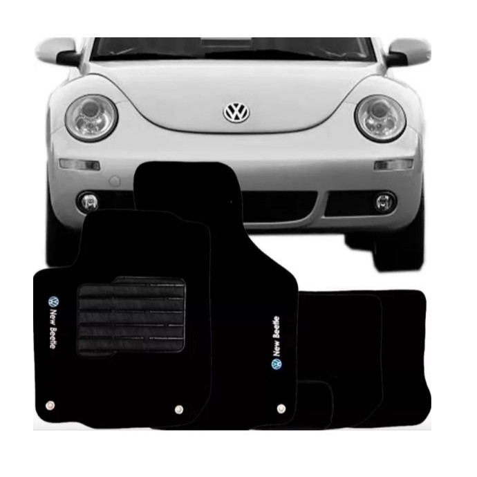 Jogo de Tapete Carpete New Beetle 1998/1999/2000/2001/2002/2003/2004/2005/2006/2007/2008/2009/2010/2011.