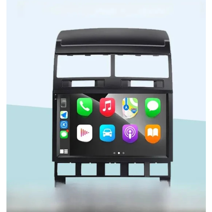 Central Multimídia Volkswagen Touareg 2003 A 2010 CarPlay Com Tela Moldura E Chicote