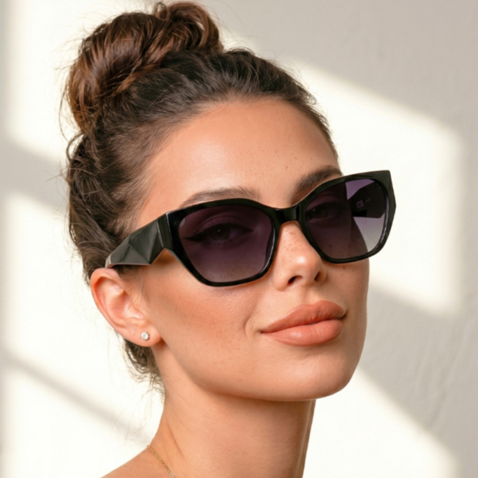 Óculos de Sol Valencia Gatinho Armação Premium Modelo Vintage Clássico Blogueira uv400 Feminino