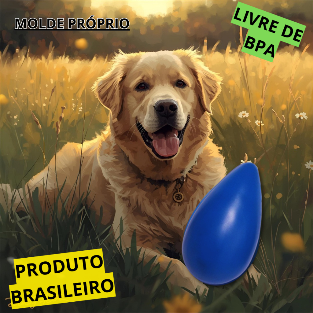 Brinquedo Mordedor Cachorro Ovo Maluco M Anti-Estresse Resistente