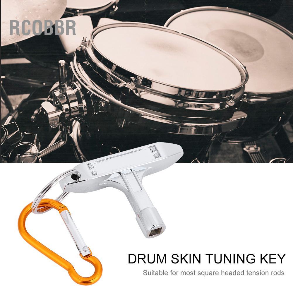 Rcobbr Chave de afinação de tambor, soquete quadrado com mosquetão para kit de acessório de instrumento musical,