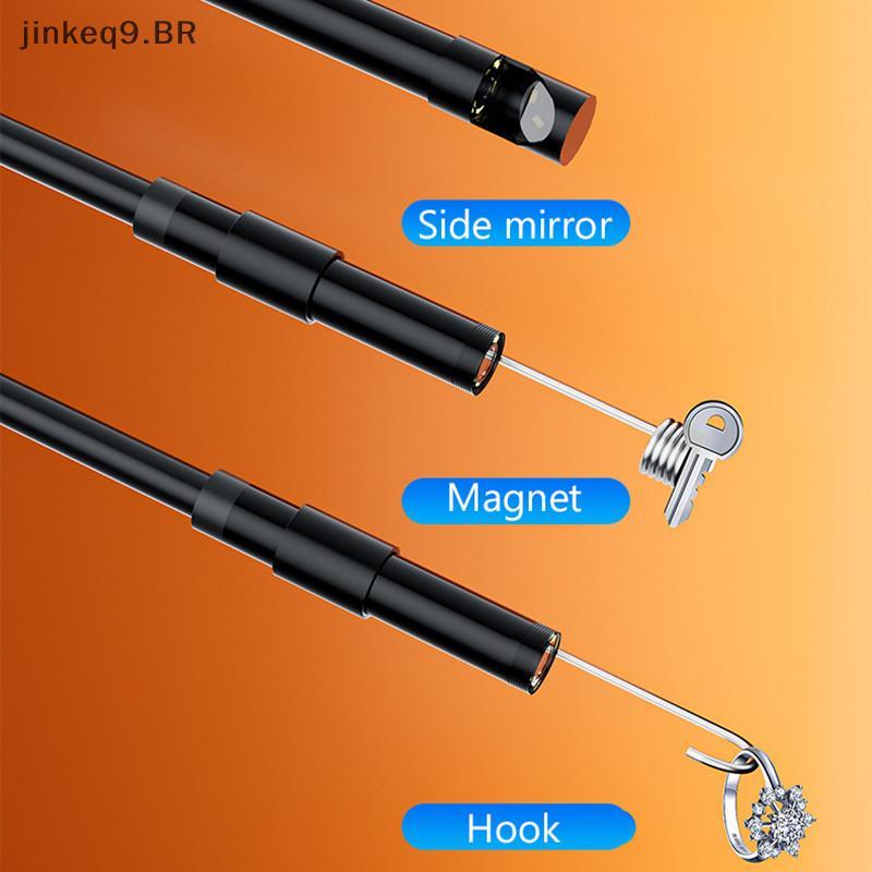 Jin Mini Câmera 7mm 2M Fio Duro Android Tipo-C USB Detecção De Linha Da À Prova Dwaterproof Água Endoscópio Cabo Ajustáv