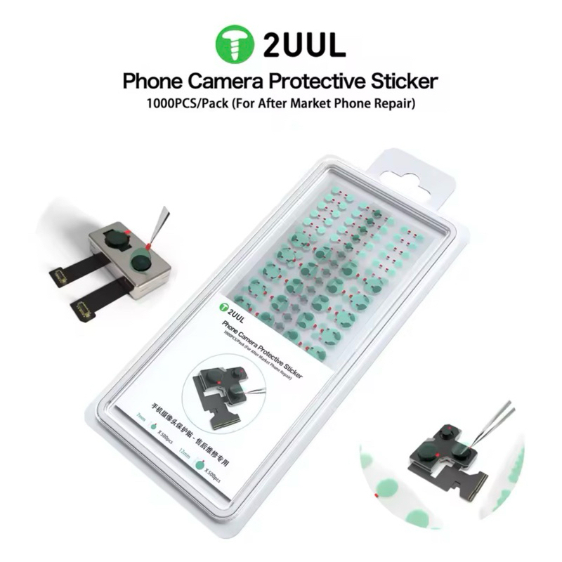 Adesivo Protetor de Câmera 2UUL DA30 7mm 12mm Anti Poeira e Riscos para Reparo de iPhone e Android