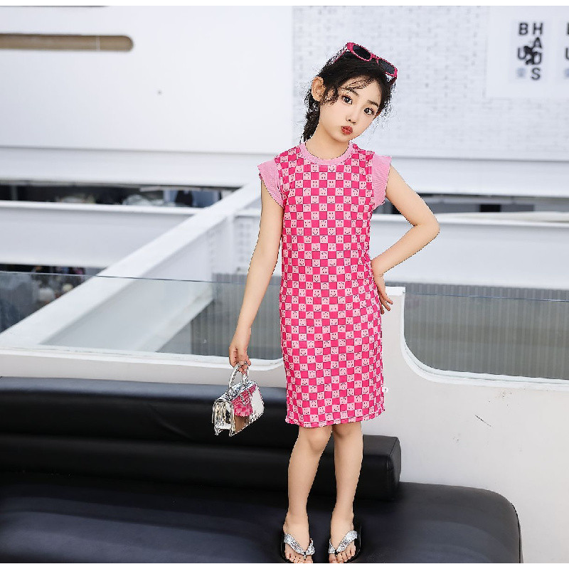 [Estoque Pronto Frete Grátis Tamanho 90-150] Vestido Feminino Sem Mangas Com Estampa Completa Saia Quadril Ice Sense Ver