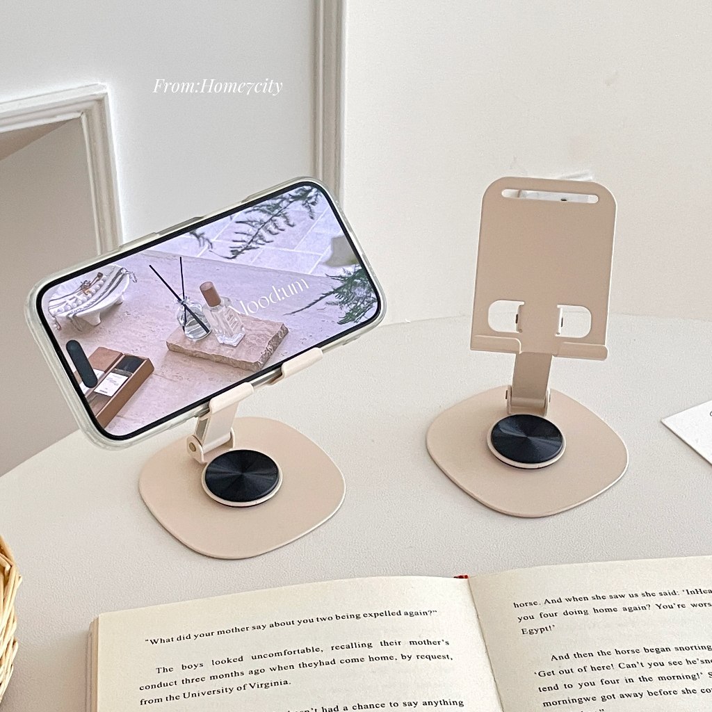 Ins creme bege Metal suporte do telefone Desktop perseguindo Drama ferramenta útil rotativa ajustável mesa de alta quali
