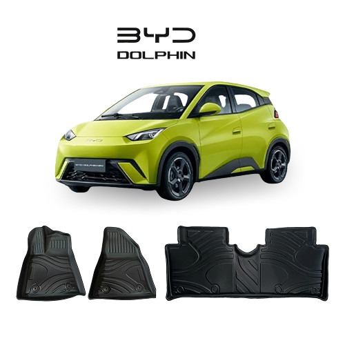 Jogo de Tapetes Bandeja TPE BYD Dolphing Mini | bordas altas para maior proteção inclui porta-malas