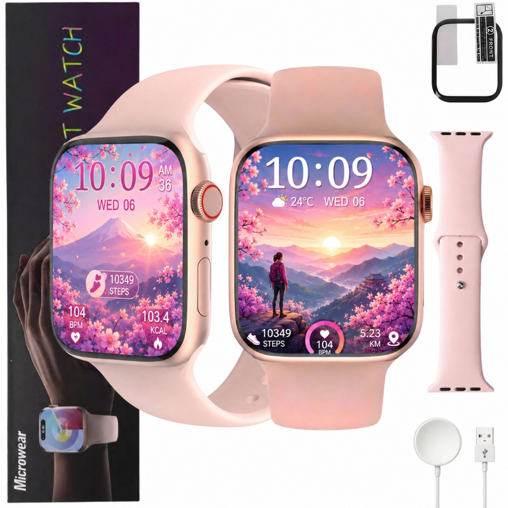 Smartwatch W29S Serie 9 Ilha Dinamica NFC Chat GPT GPS 2GB foto musica Micro OS 10 47mm Relógio Unissex