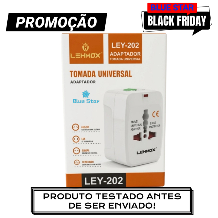 Adaptador Tomada Universal Internacional Portatil Viagem Entrada US/UK/EUROPA/AUS/NZ