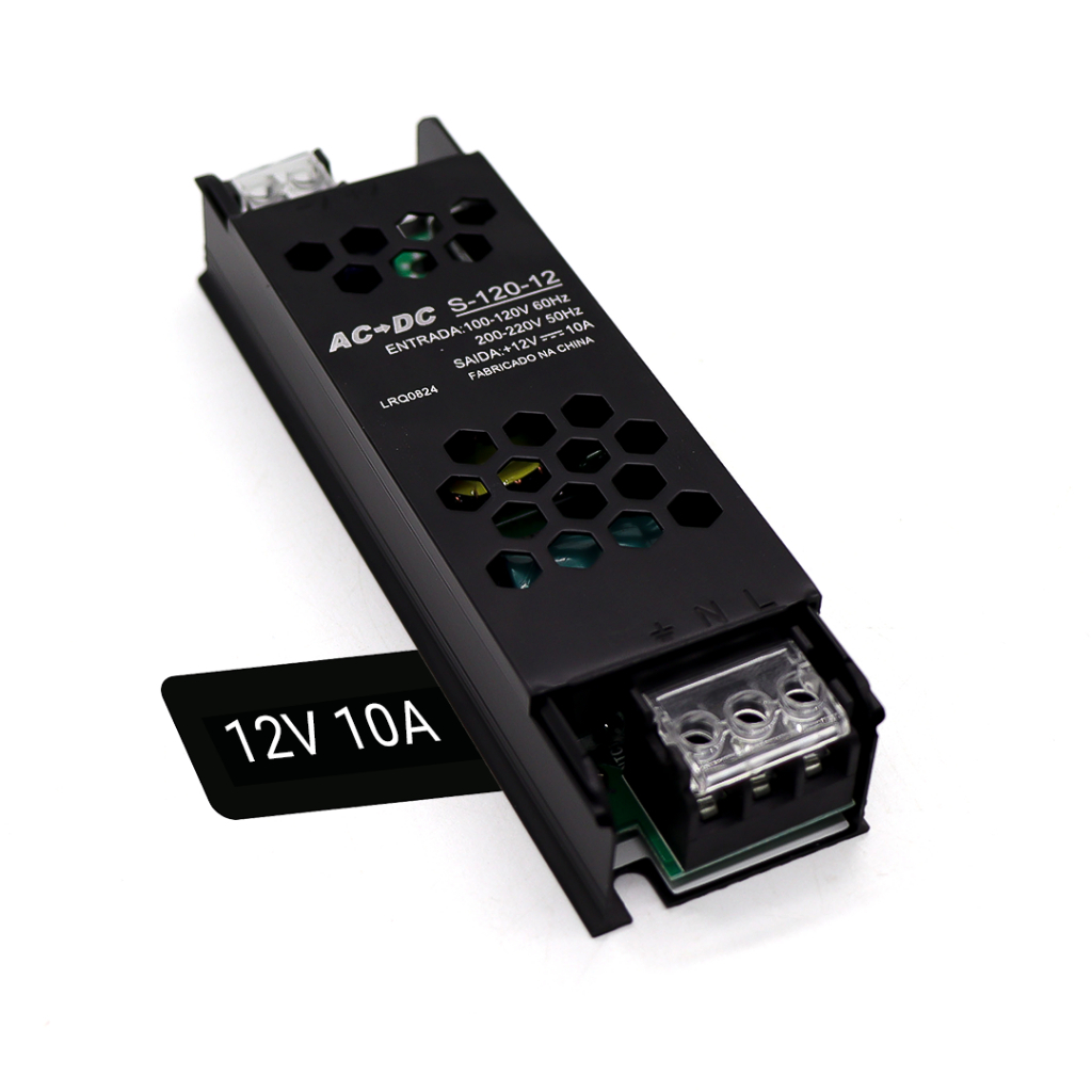 Fonte Chaveada 10a 12v 120w Para Cftv Fita Led Som Automotivo