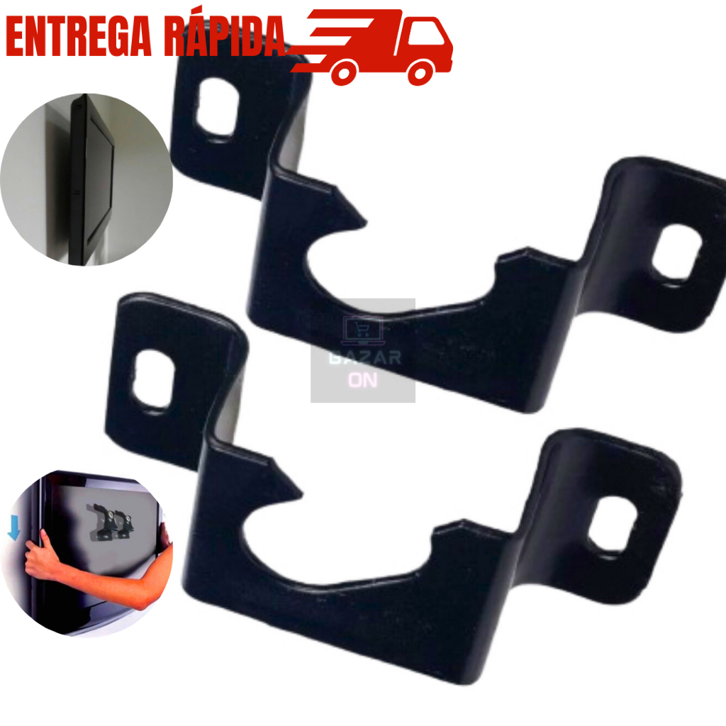 Suporte Fixo Universal Compacto Pequeno TV Televisão Led Smart Lcd Plasma 4k de 14” à 85” até 80kg