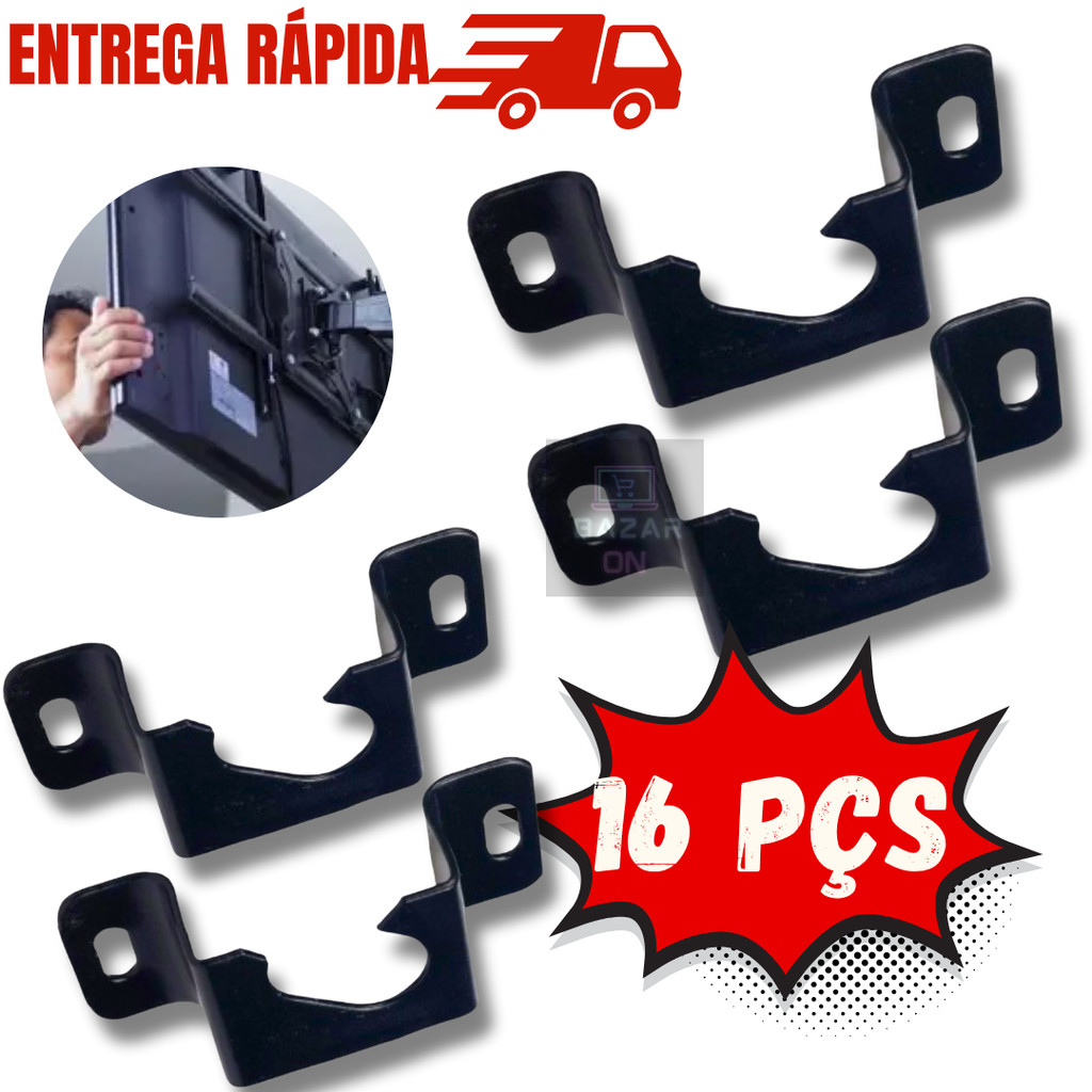 Kit 16 Suportes Fixo Universal Hack Tv 14