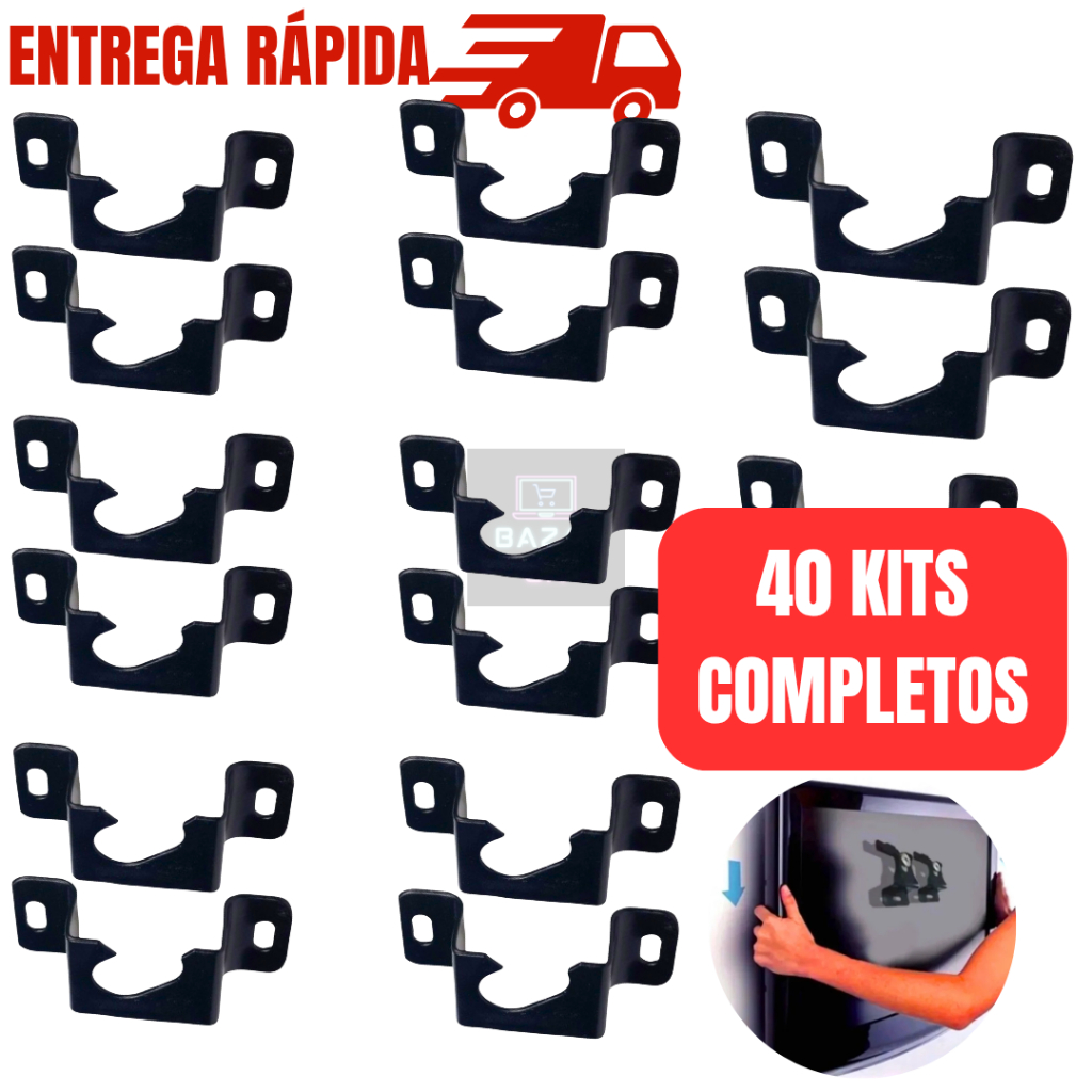 Kit 40 Suportes Fixo Universal Compacto Pequeno TV Televisão Led Smart Lcd Plasma 4k 14” à 85”- 80kg