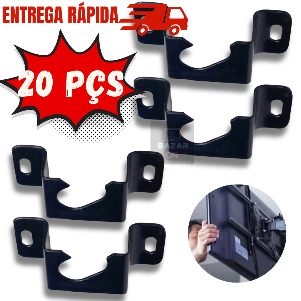 Kit 20 Suportes Para Tv Fixo Universal 14