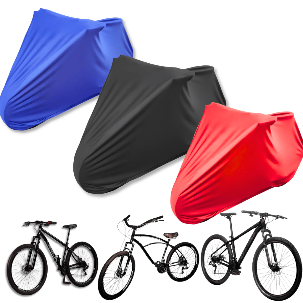 Capa Cobrir P/ Bicicleta Aro 26 Á 29 Tecido Helanca Lycra Elastica