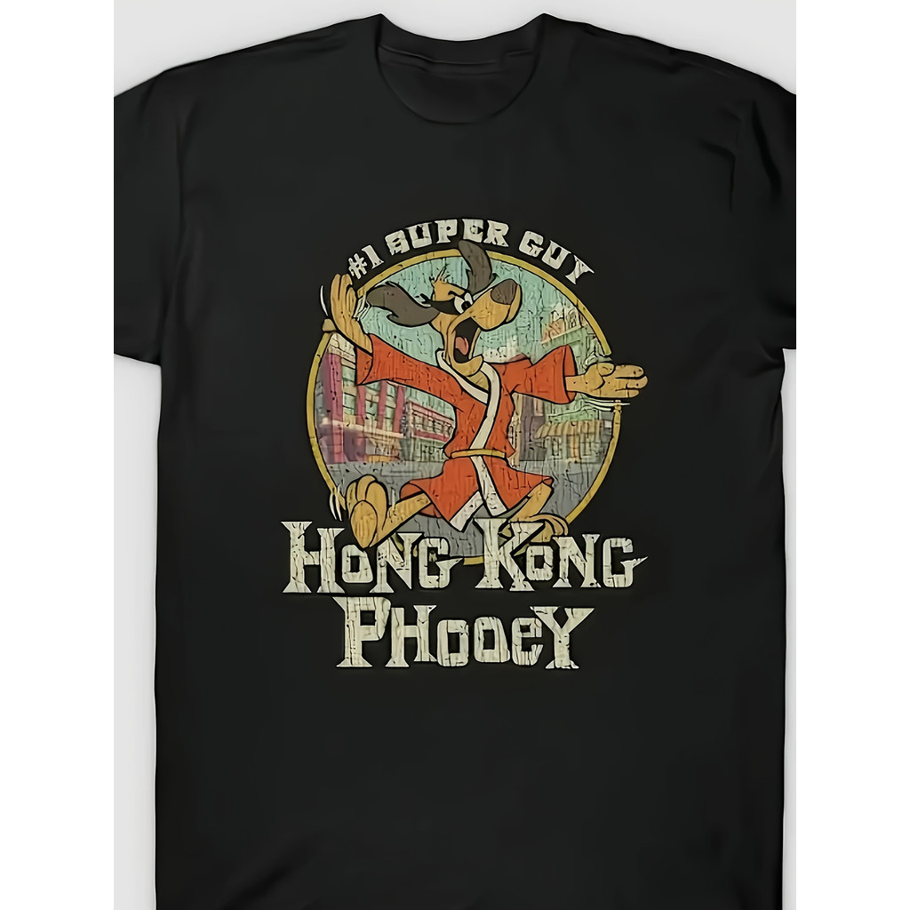 Camiseta Oversized Retrô Hong Kong Phooey Super Herói 70s Vintage Premium Estilosa Divertida Casual