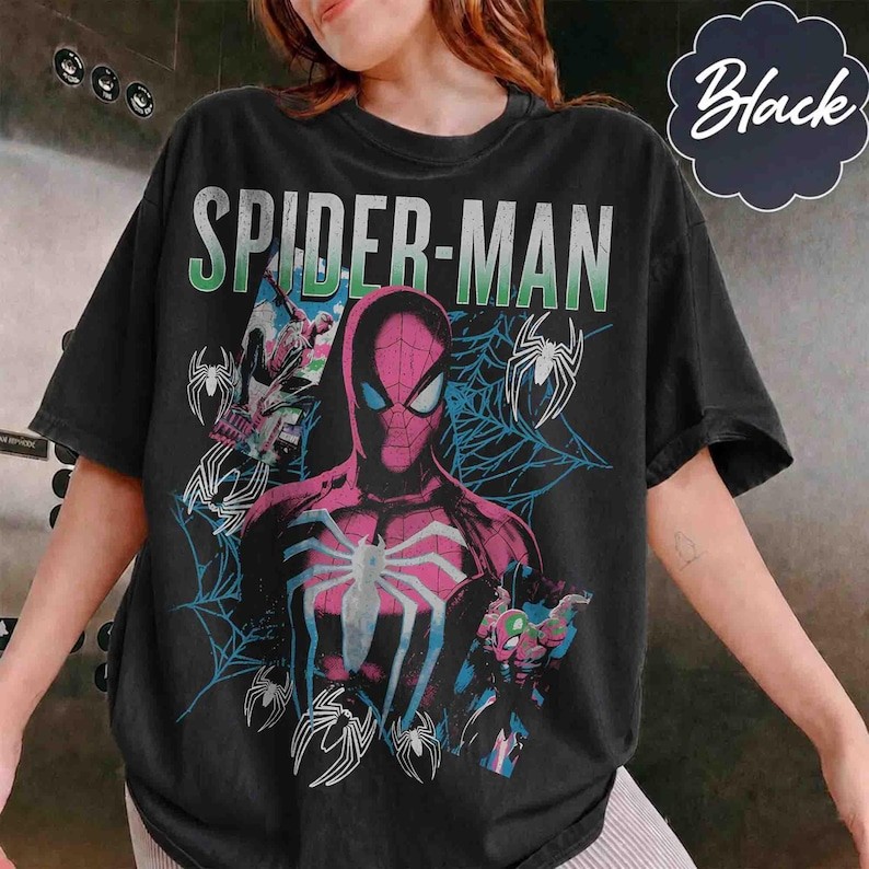 Camiseta Homem Aranha Vanguarda Vintage Marvel Super-Herói Confortável Linda Atemporal Retrô