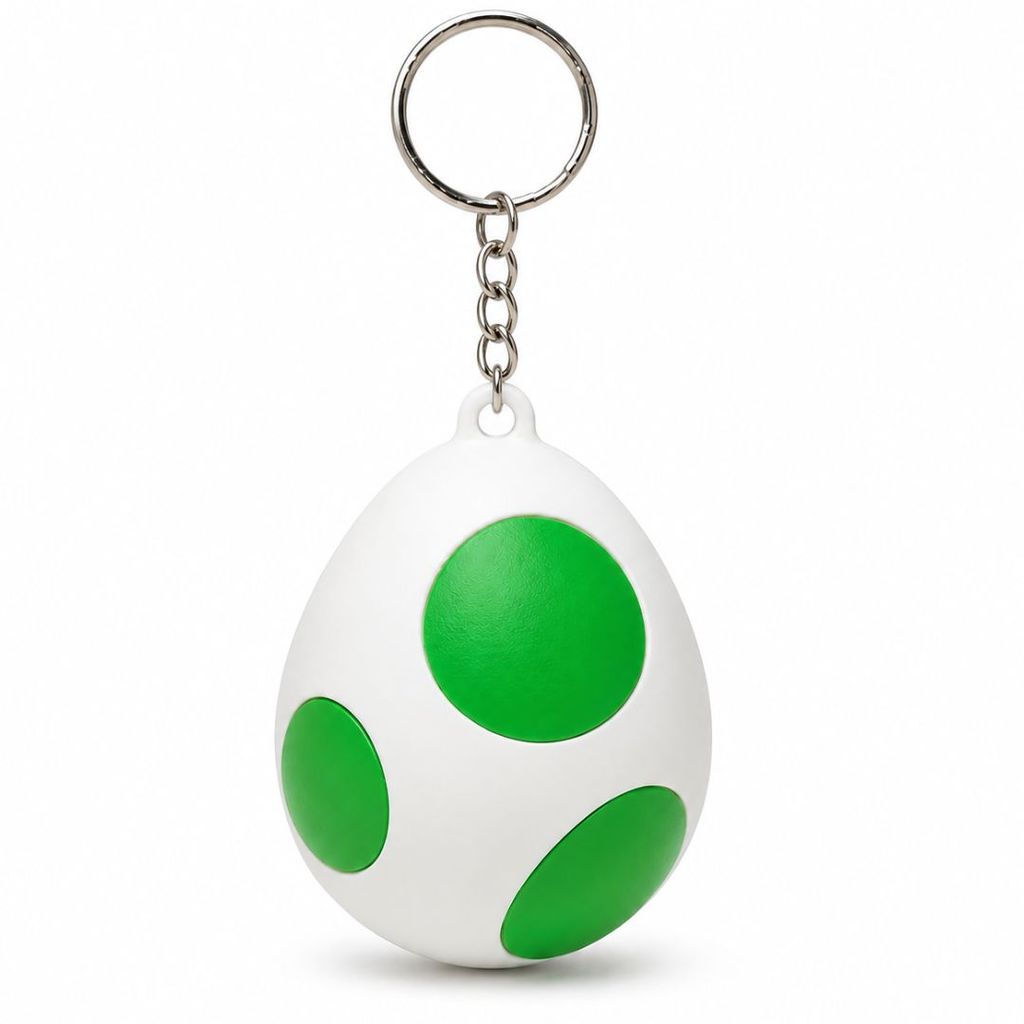 Chaveiro Geek Ovo Yoshi Super Mario Com Argola Resistente Colorido Vintage Games Clássicos