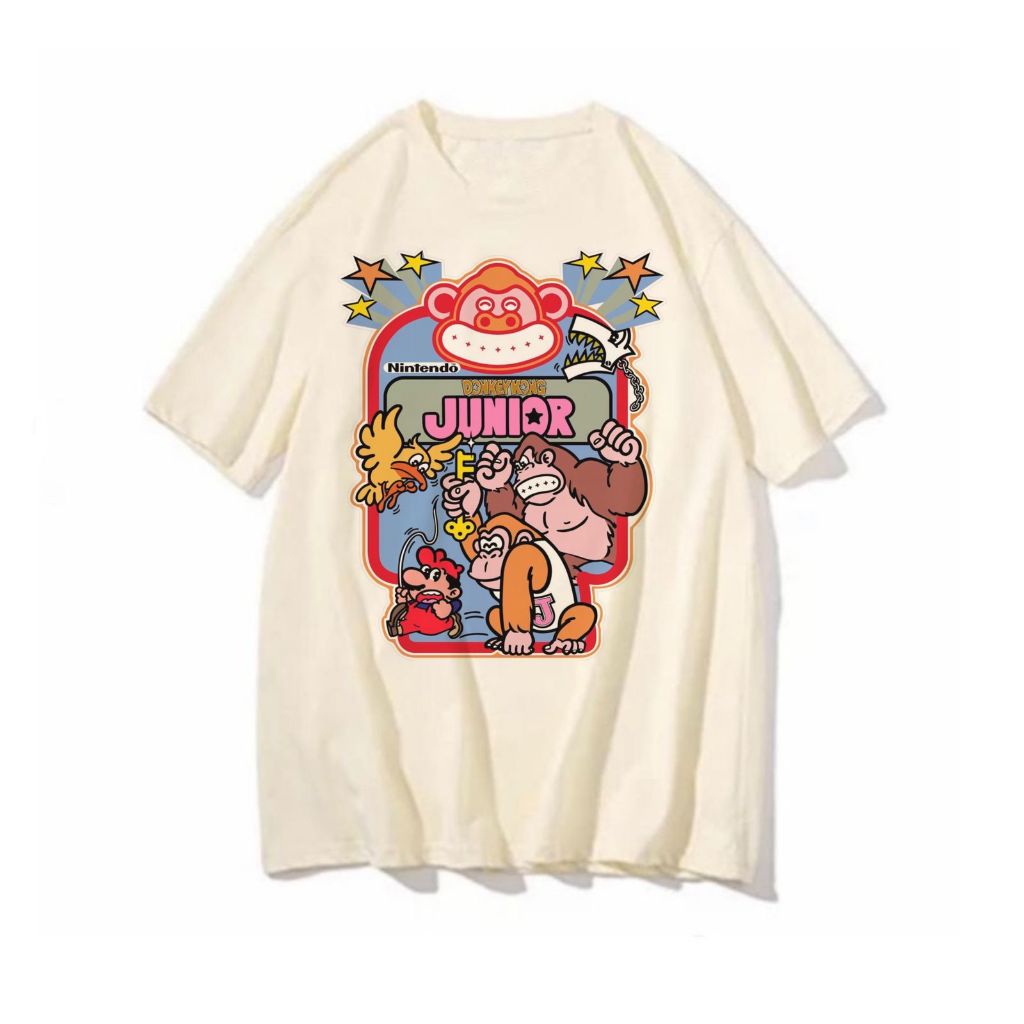 Camiseta Donkey Kong macaco nintendo super mario blusa feminina masculina vintage gamer antigo classico